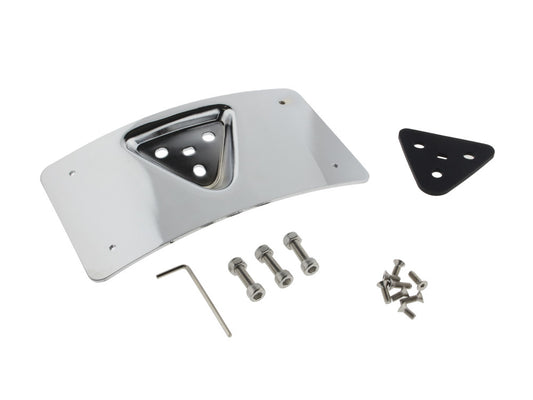 Curved Radius Laydown Number Plate Backing Plate – Chrome.