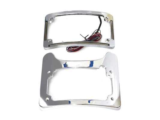 Turn Signal Eliminator Kit – Chrome with Amber LED’s for Turn Signals. Fits Most Touring 2014-2024