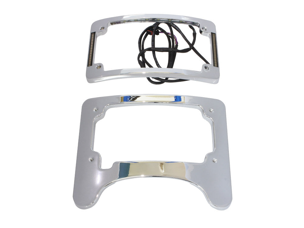 Turn Signal Eliminator Kit – Chrome with Red LED’s for Brake Lights. Fits Most Touring 2014-2024