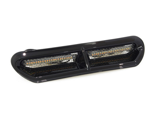 LED Batwing Vent Insert With Amber & White LED’s – Black. Fits Touring 2014-2023