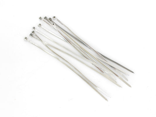 Chrome Zip Ties – 6in. Long. Pack of 10.