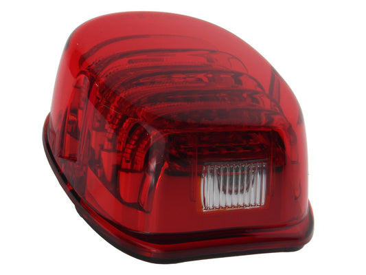 ProBEAM Low Profile LED Tailight. Red Lens & Number Plate Window. Fits Most 1999up Models