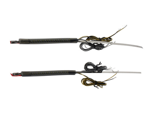 41mm Fork TruWrapz. Amber Turn, White Run with Smoke Lens.