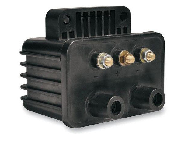 Ignition Coil – Black. Fits Big Twin 1970-1999 & Sportster 1971-2003 Models with Upgraded Single Fire Ignition.