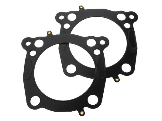 Head & Base Gasket Set. 0.030in. MLS Head Gasket, 0.014in. Base. Fits Milwaukee-Eight 2017up with OEM 107 to 124 or OEM 114 to 128 & 4.250in. Big Bore Kit.