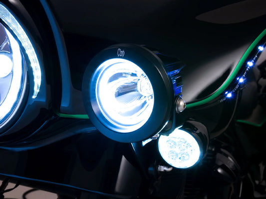 TAC-10 Light Cannons Passing Lamp Kit – Black. Fits Street Glide 2014up