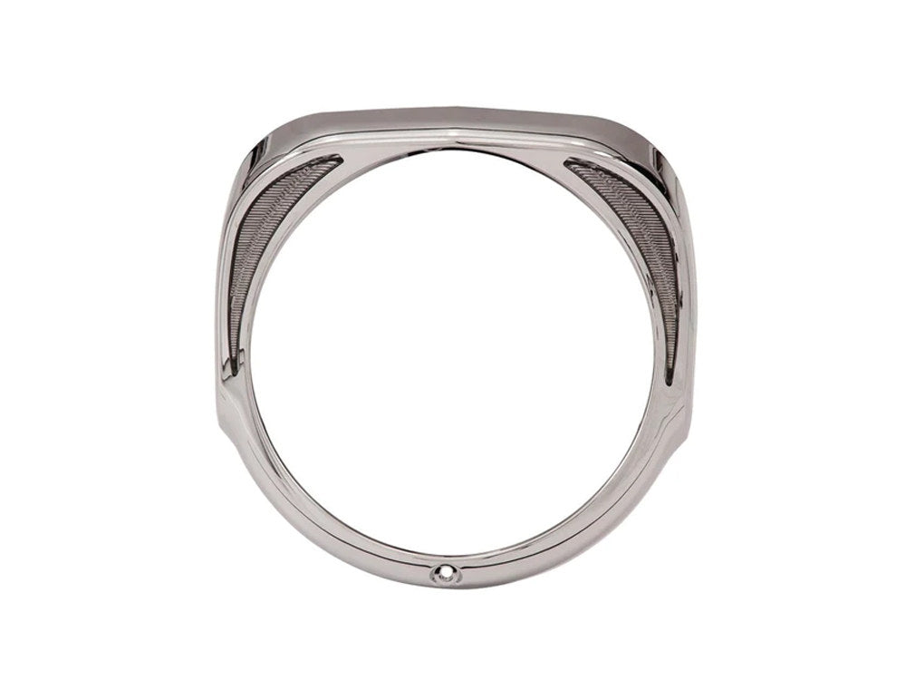 Fang LED Headlight Bezel with White Running Lights – Chrome. Fits Touring 2014-2023