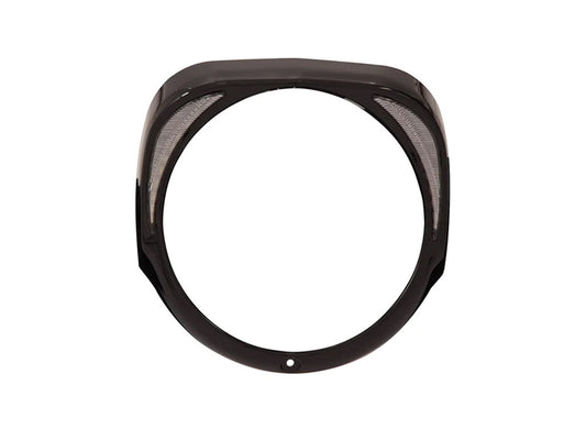 Fang LED Headlight Bezel with White Running Lights – Black. Fits Touring 2014-2023