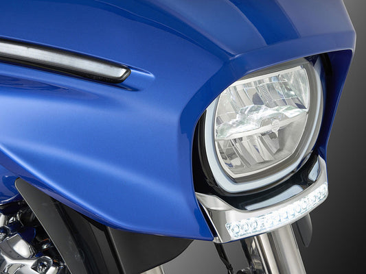 GOAT-E LED Driving Light Bar – Chrome. Fits CVO Street Glide 2023up & Street Glide 2024up
