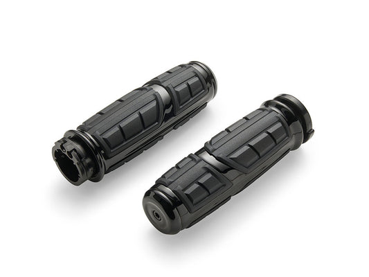 Chicane Handgrips – Black. Fits H-D with Throttle Cable