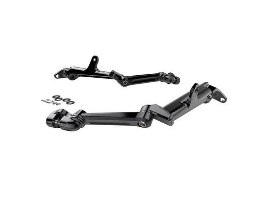 Standard Length Frame Mounted, Adjustable Cruise Arm Highway Peg – Black. Fits Street Glide & Road Glide 2024up