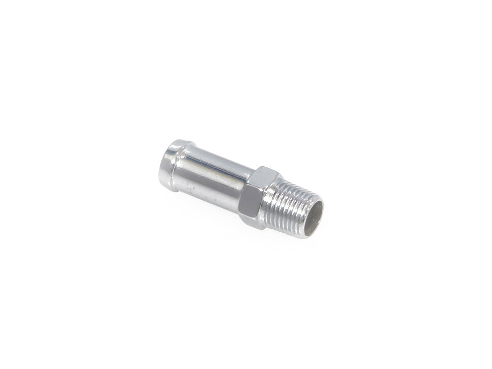 Oil Line Fitting with 1/8in. NPT Thread – Chrome. Fitting for 3/8in. Hose.