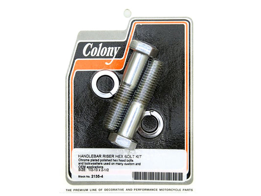 Hex Head 1/2-13 x 2-3/4in. Riser Bolts – Chrome.