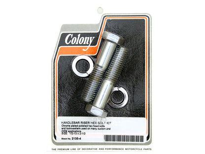 Hex Head 1/2-13 x 2-1/2in. Riser Bolts – Chrome.