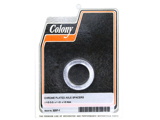 1/2in. Thick x 1in. or 25mm Inside Diameter Axle Spacer – Chrome.