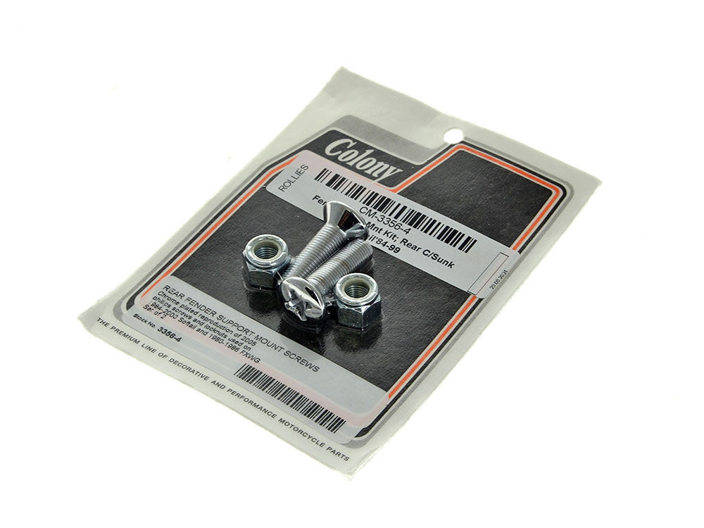 Rear Fender Strut Mount Bolts – Chrome. Fits Softail 1984-1999 & FXWG 1980-1986