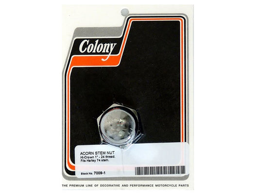 1-24 Acorn Fork Stem Nut – Chrome.