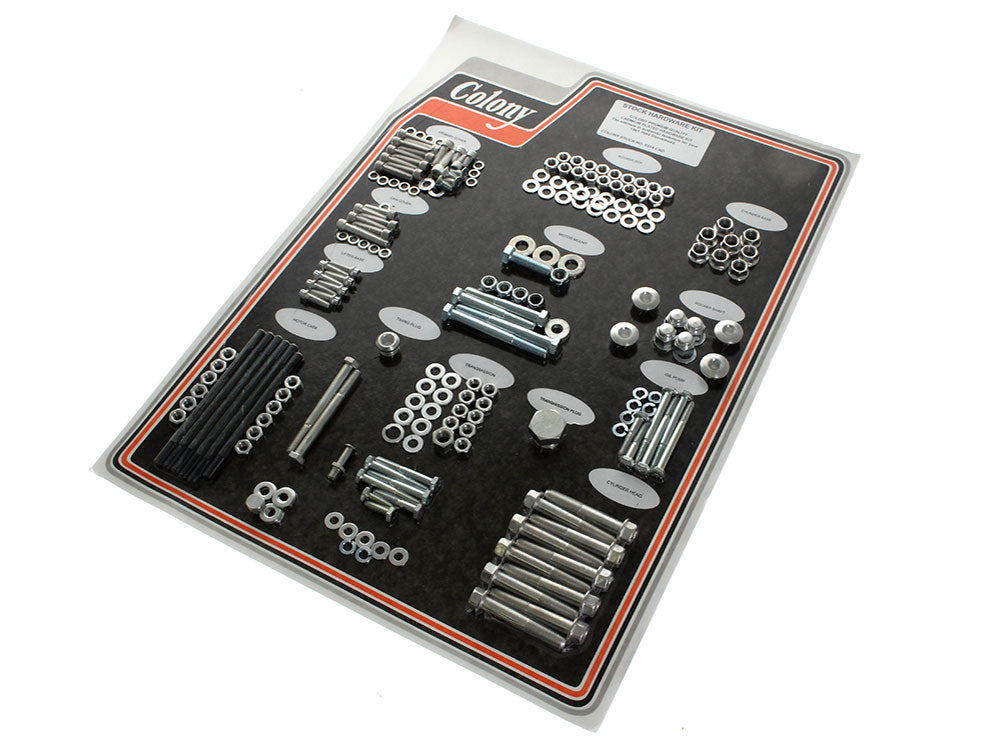 Complete Stock Hardware Kit – CAD Plated. Fits Big Twin 1981-1984 with Shovelhead  Engine