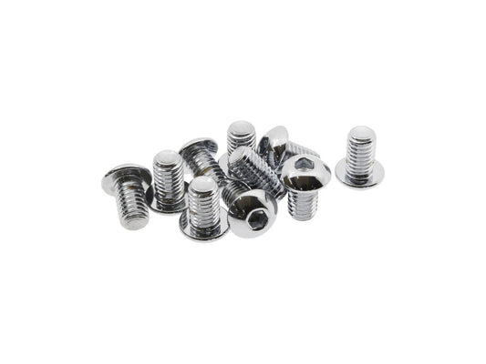 3/8-16 x 5/8in. UNC Button Head Allen Bolts – Chrome. Pack 10.
