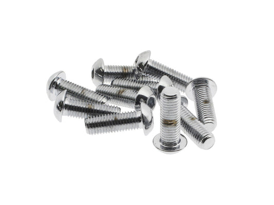 1/4-28 x 3/4in. UNF Button Head Allen Bolts – Chrome. Pack 10.