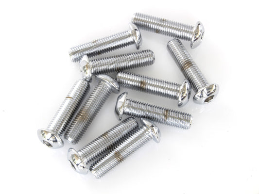 5/16-24 x 1/4in. UNF Button Head Allen Bolts – Chrome. Pack 10.