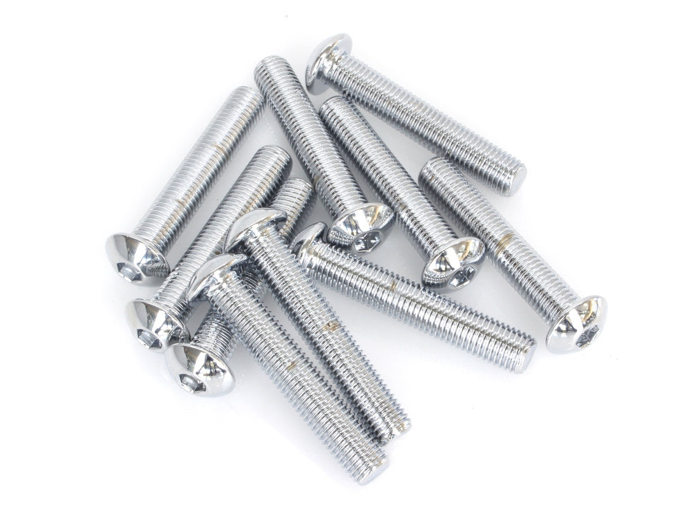 5/16-24 x 1-3/4in. UNF Button Head Allen Bolts – Chrome. Pack 10.