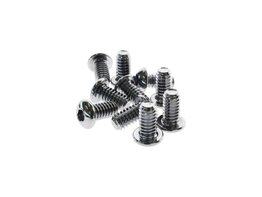 1/4-20 x 1/2in. UNC Button Head Allen Bolts – Chrome. Pack 10.