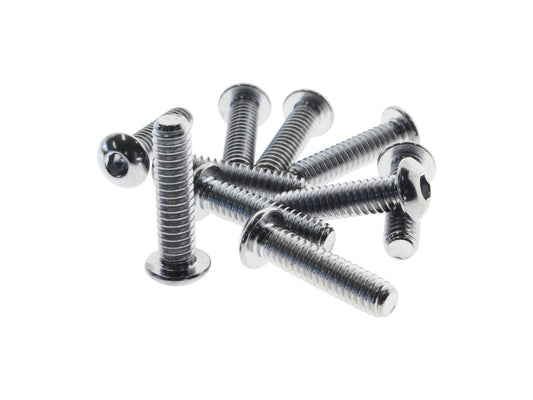 1/4-20 x 1in. UNC Button Head Allen Bolts – Chrome. Pack 10.