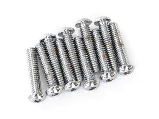 1/4-20 x 1-1/4in. UNC Button Head Allen Bolts – Chrome. Pack 10.