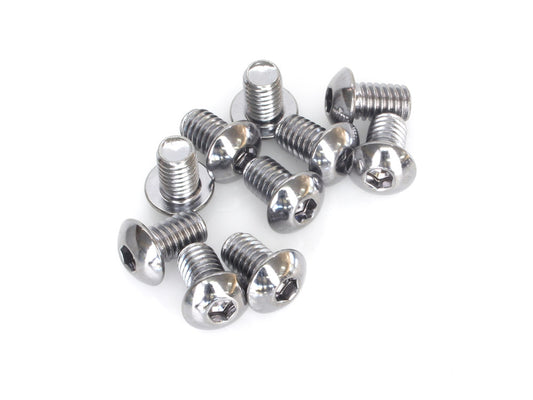 5/16-18 x 1/2in. UNC Button Head Allen Bolts – Chrome. Pack 10.