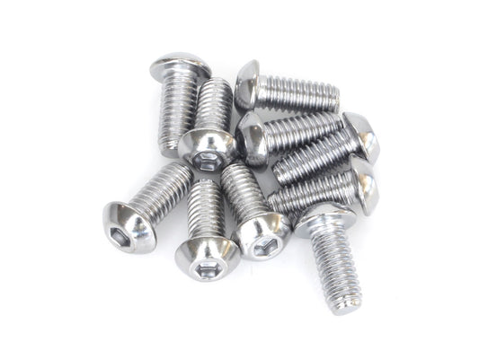 5/16-18 x 3/4in. UNC Button Head Allen Bolts – Chrome. Pack 10.
