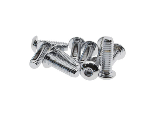 5/16-18 x 1in. UNC Button Head Allen Bolts – Chrome. Pack 10.