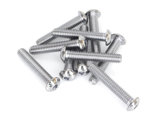 5/16-18 x 1-3/4in. UNC Button Head Allen Bolts – Chrome. Pack 10.