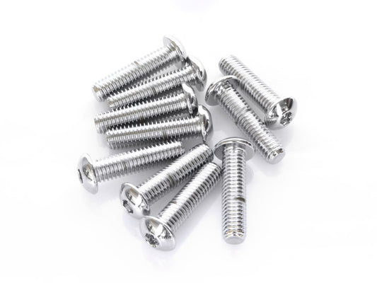 3/8-16 x 1-1/2in. UNC Button Head Allen Bolts – Chrome. Pack 10.
