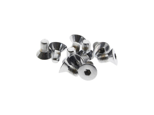 1/4-28 x 1/2in. UNF Flat Head Allen Bolts – Chrome. Pack 10.