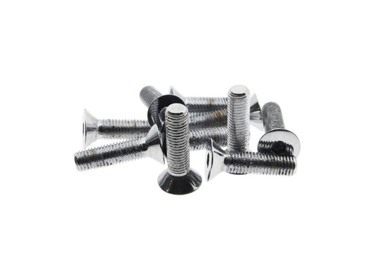 1/4-28 x 1in. UNF Flat Head Allen Bolts – Chrome. Pack 10.