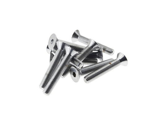 1/4-28 x 1-1/2in. UNF Flat Head Allen Bolts – Chrome. Pack 10.
