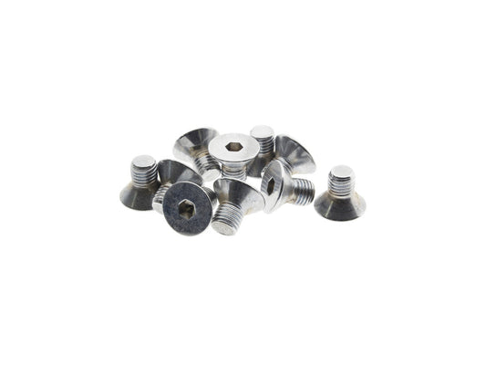 5/16-24 x 1/2in. UNF Flat Head Allen Bolts – Chrome. Pack 10.