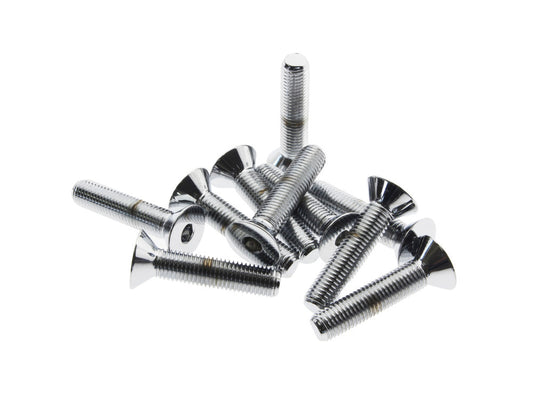 5/16-24 x 1-1/2in. UNF Flat Head Allen Bolts – Chrome. Pack 10.