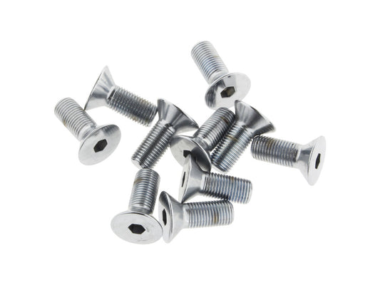 3/8-24 x 1in. UNF Flat Head Allen Bolts – Chrome. Pack 10.