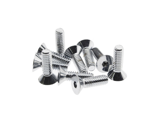 1/4-20 x 7/8in. UNC Flat Head Allen Bolts – Chrome. Pack 10.