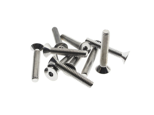 1/4-20 x 1-1/2in. UNC Flat Head Allen Bolts – Chrome. Pack 10.