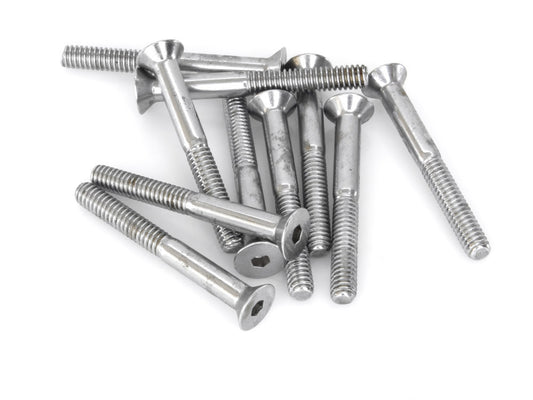 1/4-20 x 2-1/4in. UNC Flat Head Allen Bolt – Chrome. Pack 10.