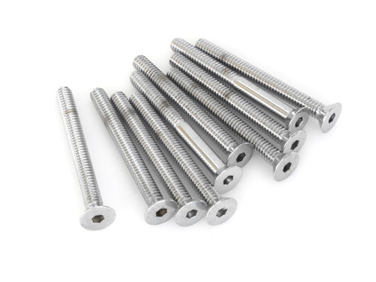 1/4-20 x 2-1/2in. UNC Flat Head Allen Bolt – Chrome. Pack 10.