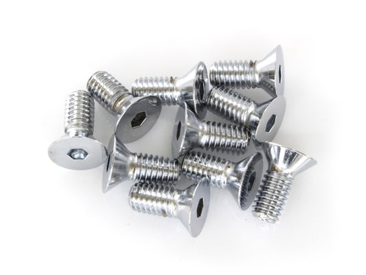 5/16-18 x 3/4in. UNC Flat Head Allen Bolts – Chrome. Pack 10.