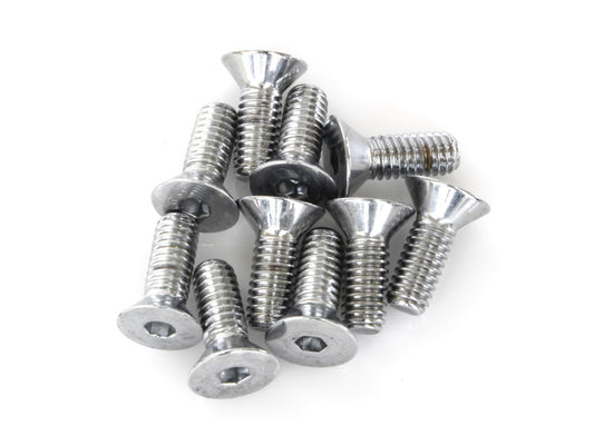 5/16-18 x 7/8in. UNC Flat Head Allen Bolts – Chrome. Pack 10.