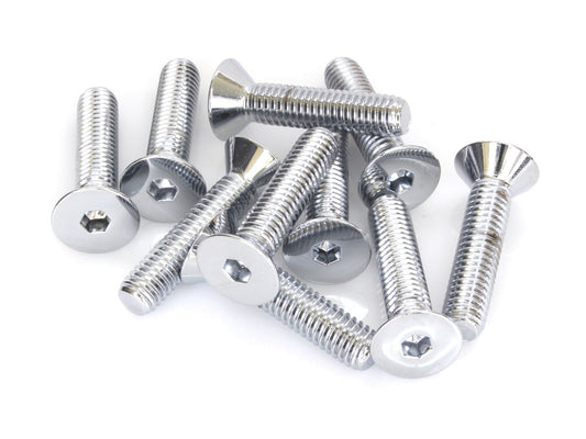 3/8-16 x 1-3/4in. UNC Flat Head Allen Bolt – Chrome. Pack 10.