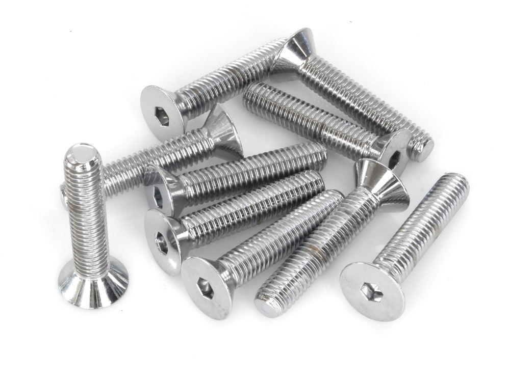 3/8-16 x 2in. UNC Flat Head Allen Bolt – Chrome. Pack 10.