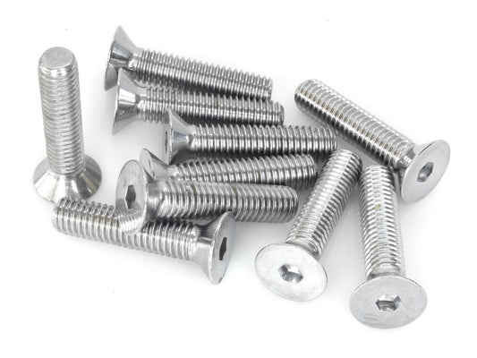 7/16-14 x 2in. UNC Flat Head Allen Bolt – Chrome. Pack 10.