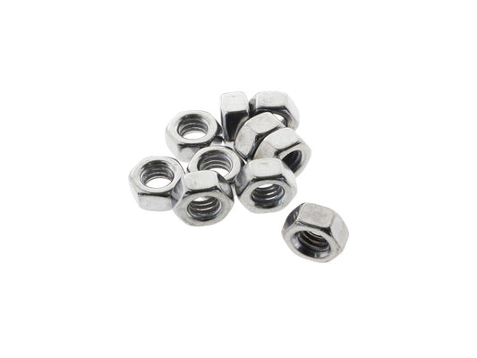 5/16-18 UNC Hex Nuts – Chrome. Pack 10.